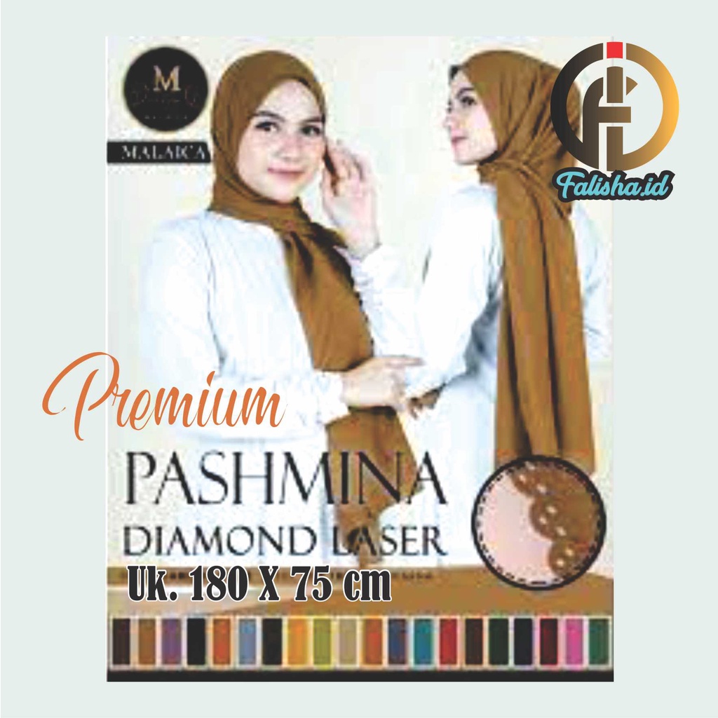 Malaica Hijab Pashmina Babydoll Diamond  Laser Cut 180 X 75 cm