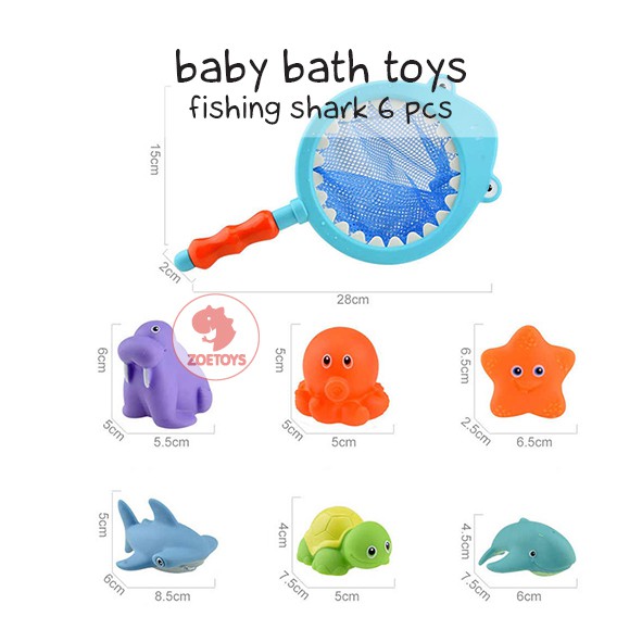 Zoetoys Baby Bath Toys - Fishing Shark | Mainan Mandi Bayi | Mainan Edukasi Anak