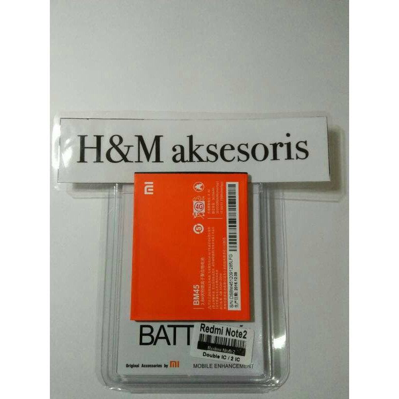 Baterai Battery Xiaomi Redmi Note 2 Ori