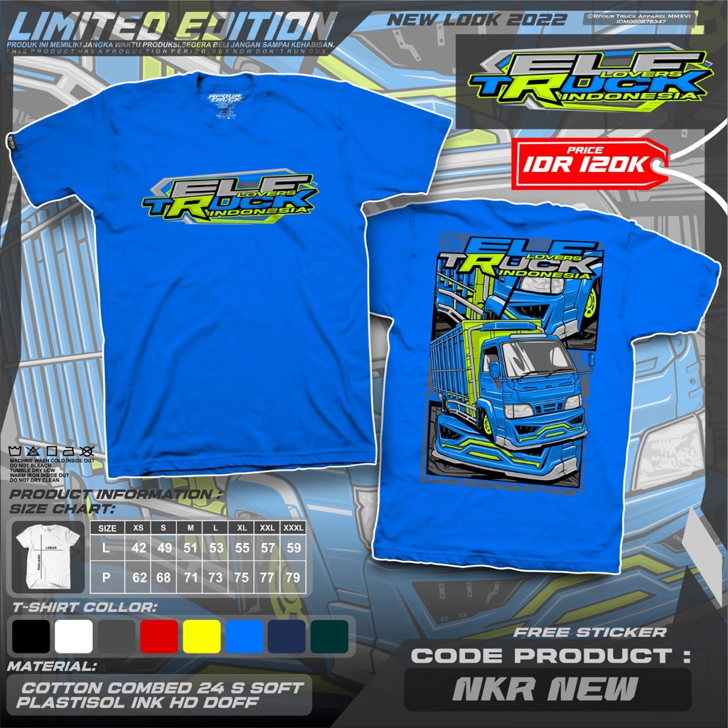 KAOS TRUCK NKR TERBARU BAJU KAOS TRUCK DEWASA NKR KAOS TRUCK ORIGINAL RFOUR SABLON PLASTISOL PREMIUM DISTRO