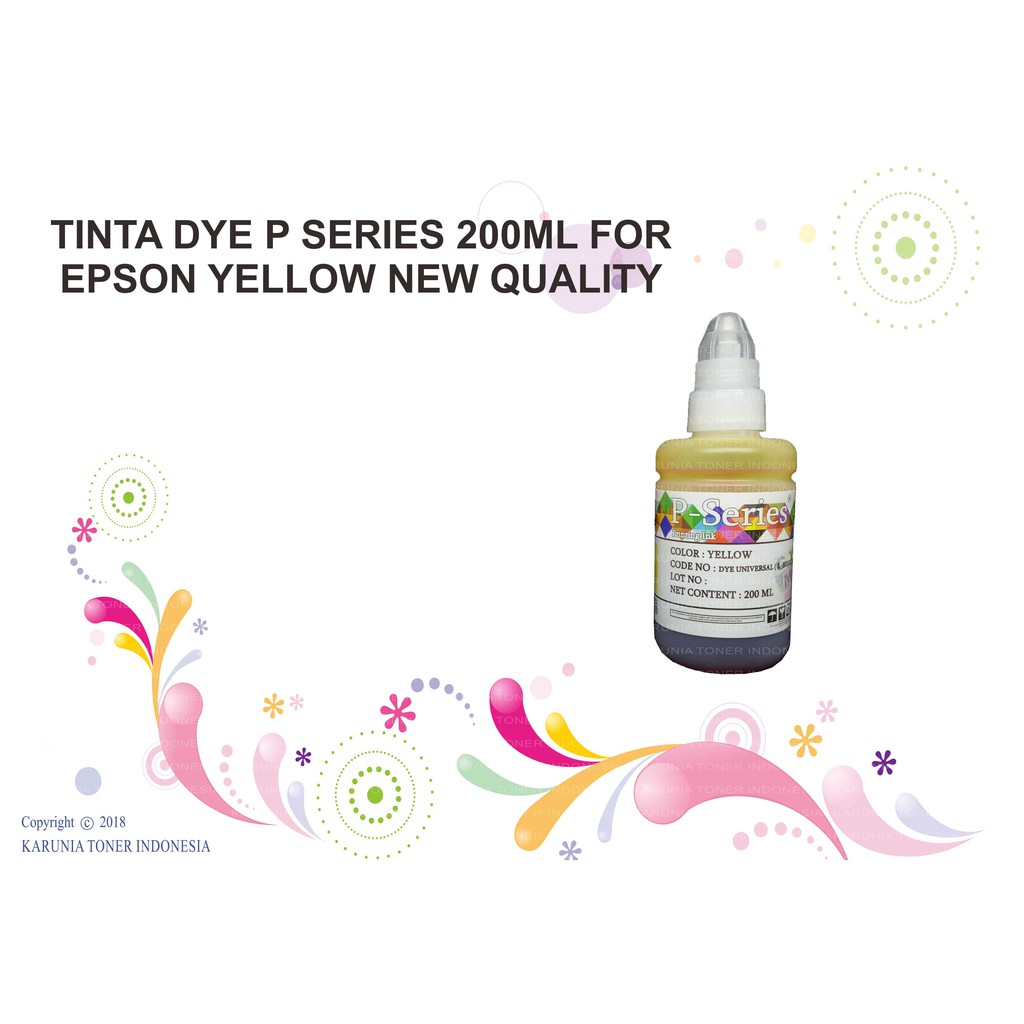 TINTA DYE P SERIES 200ML FOR EPSON CMYK NEW QUALITY