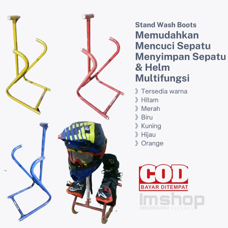Stand Wash Boots Stand Cuci Sepatu Trail Tempat Sepatu & Helm