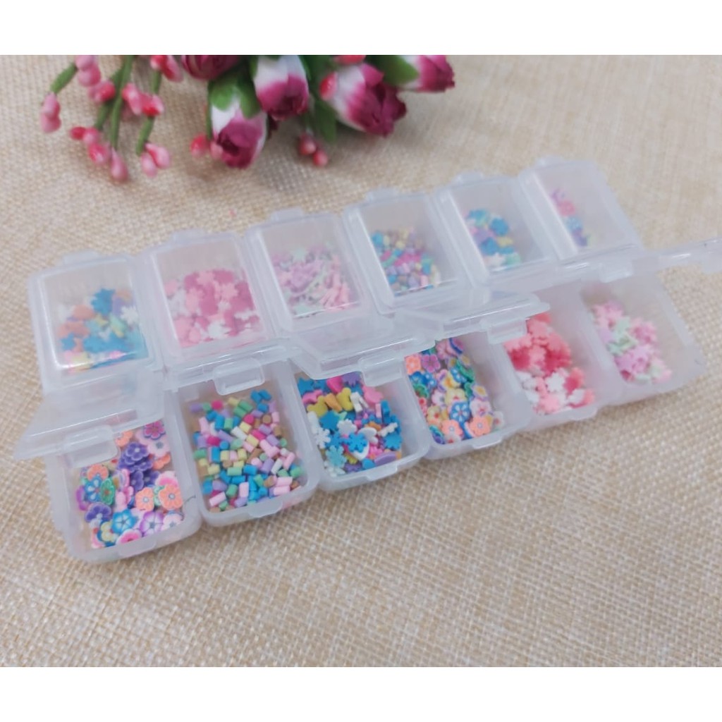 Kotak Organizer Perhiasan 12 Sekat/ Plastik Transparant / Kotak Mini Perhiasan