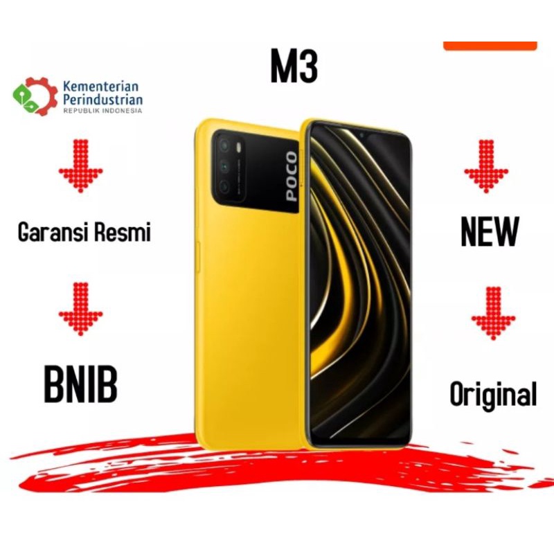 XIAO MI POCO M3 RAM 6/128GB GARANSI RESMI