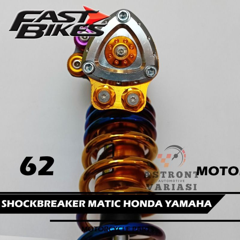 Shock 62-310 Shockbreaker Matic Tabung Atas Segitiga Tranformer Fast Bikes Ukuran 310MM Universal Motor Mio Beat Old Scoopy Fino Xeon