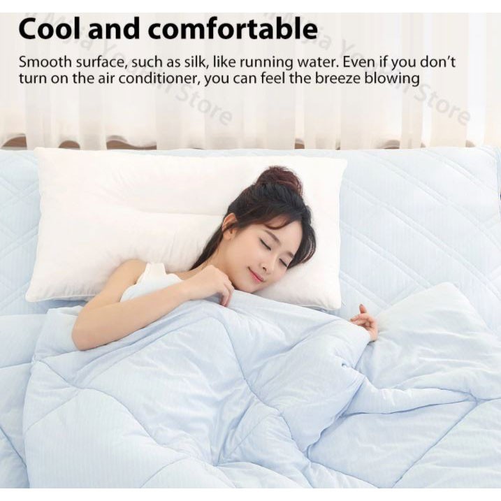 Xiaomi Mijia 8H Selimut Bed Cover Anti Bakteri Breathable Bedding Quilt 180x200cm- L1 - Gray