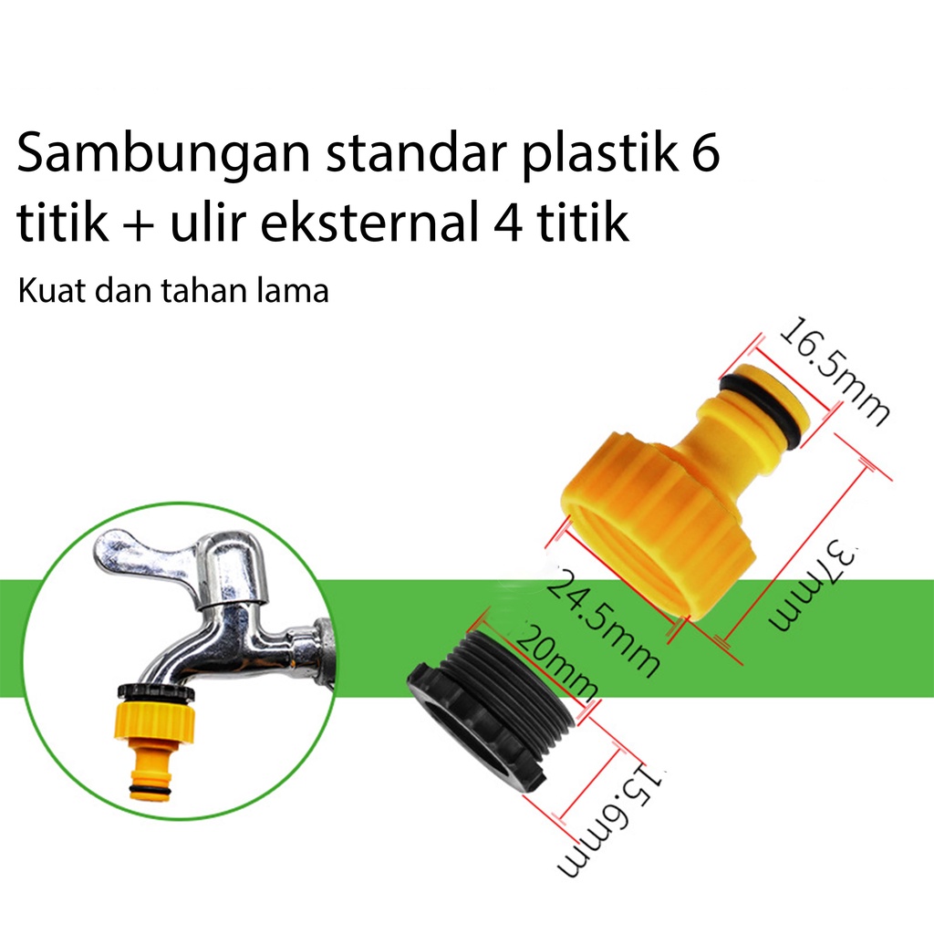 Drat Sambungan Kran Quick Release Sambungan Keran Air ke Selang Kuat &amp; Berkualitas