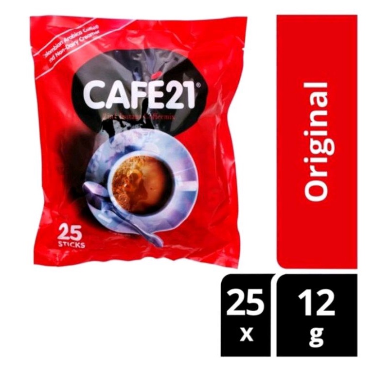 CAFE 21 COFFEMIX 2IN1/KOPI TANPA GULA (NO SUGAR ADDED) 1 BKS