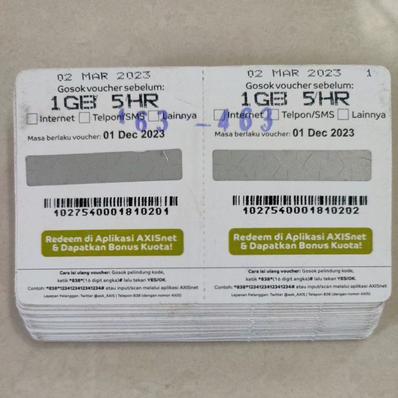 Voucher Axis Mini 1GB 5Hari