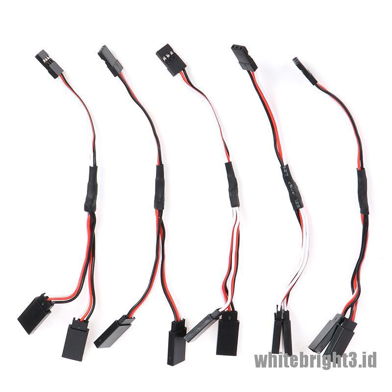 (white3) 5pcs Kabel Extension Servo Y 15cm Untuk JR RC