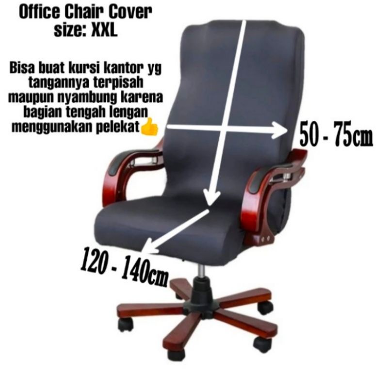 OFFICE CHAIR COVER size: XXL / Sarung kursi kantor elastis import