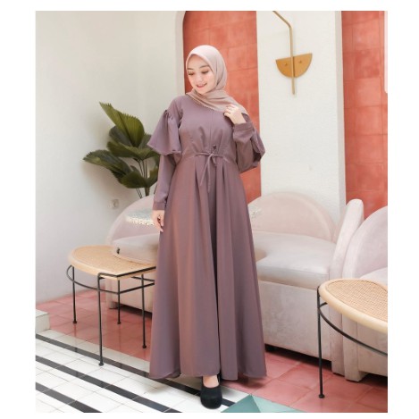 Mauren Dress Busui Muat M L Baju Gamis Model Baru Polos Kombinasi Blue Simple Adem Busui Friendly Shopee Indonesia