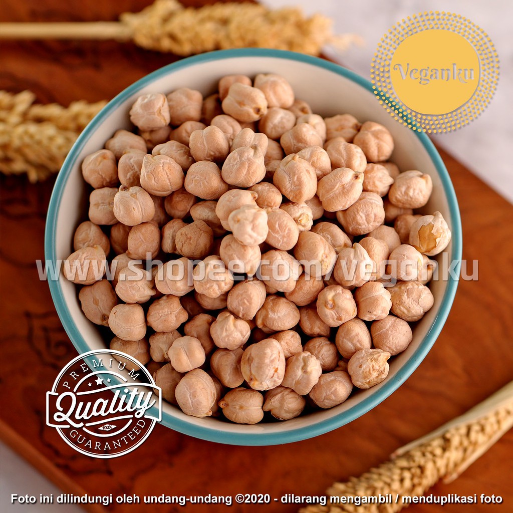 

Veganku - Premium Kacang Arab 500gr CHICKPEAS Organik Garbanzo Mentah