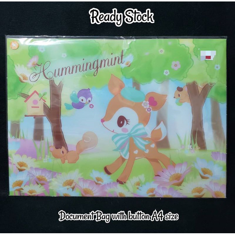 

Document Bag w/ Button / Map Dokumen File Kancing Ukuran A4 Karakter Sanrio Hummingmint