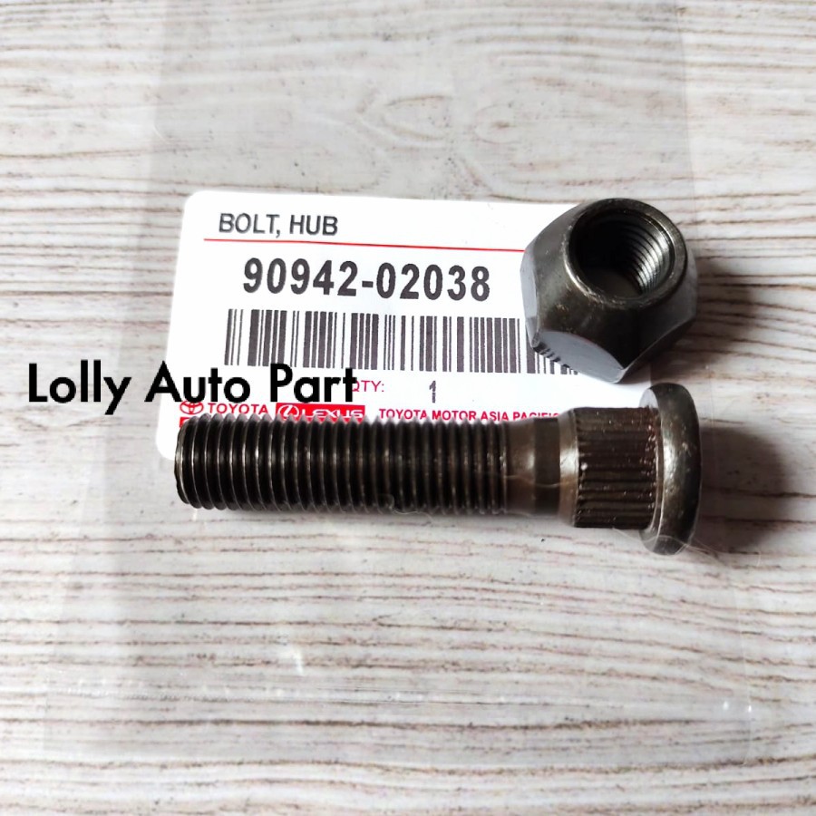 BOLT HUB BAUT RODA KIJANG KAPSUL SUPER 5K 7K LONG PANJANG HITAM