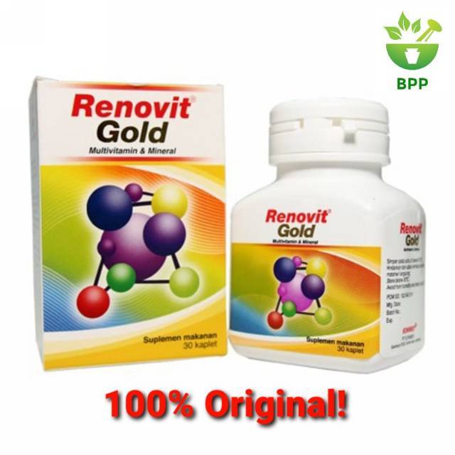 Kapsul Multivitamin Renovit Gold isi 30 kaplet