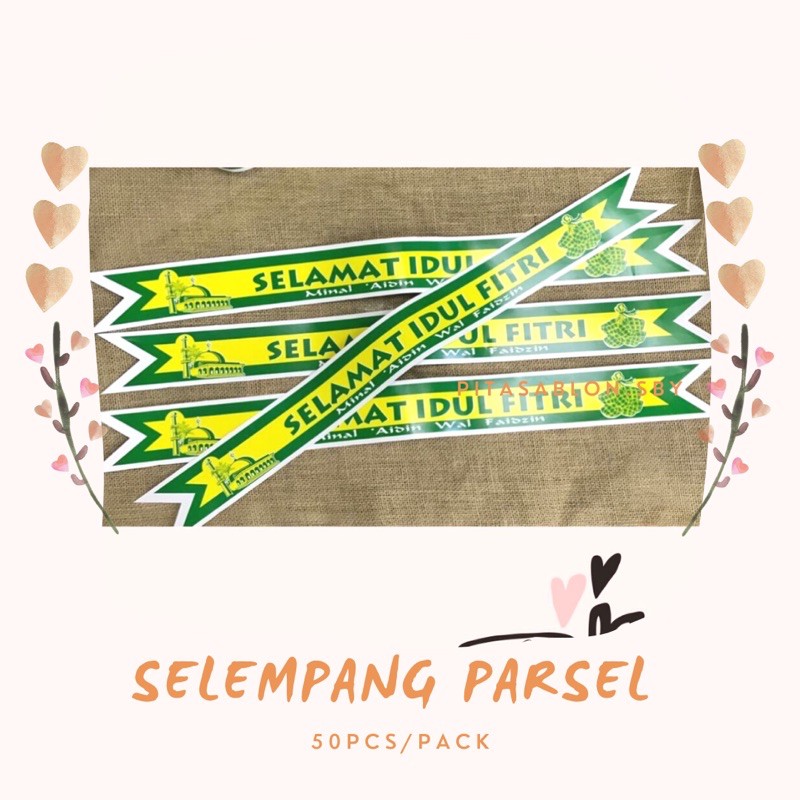 Selempang Parcel/parsel lebaran Idul Fitri 1 pack isi 50 lembar