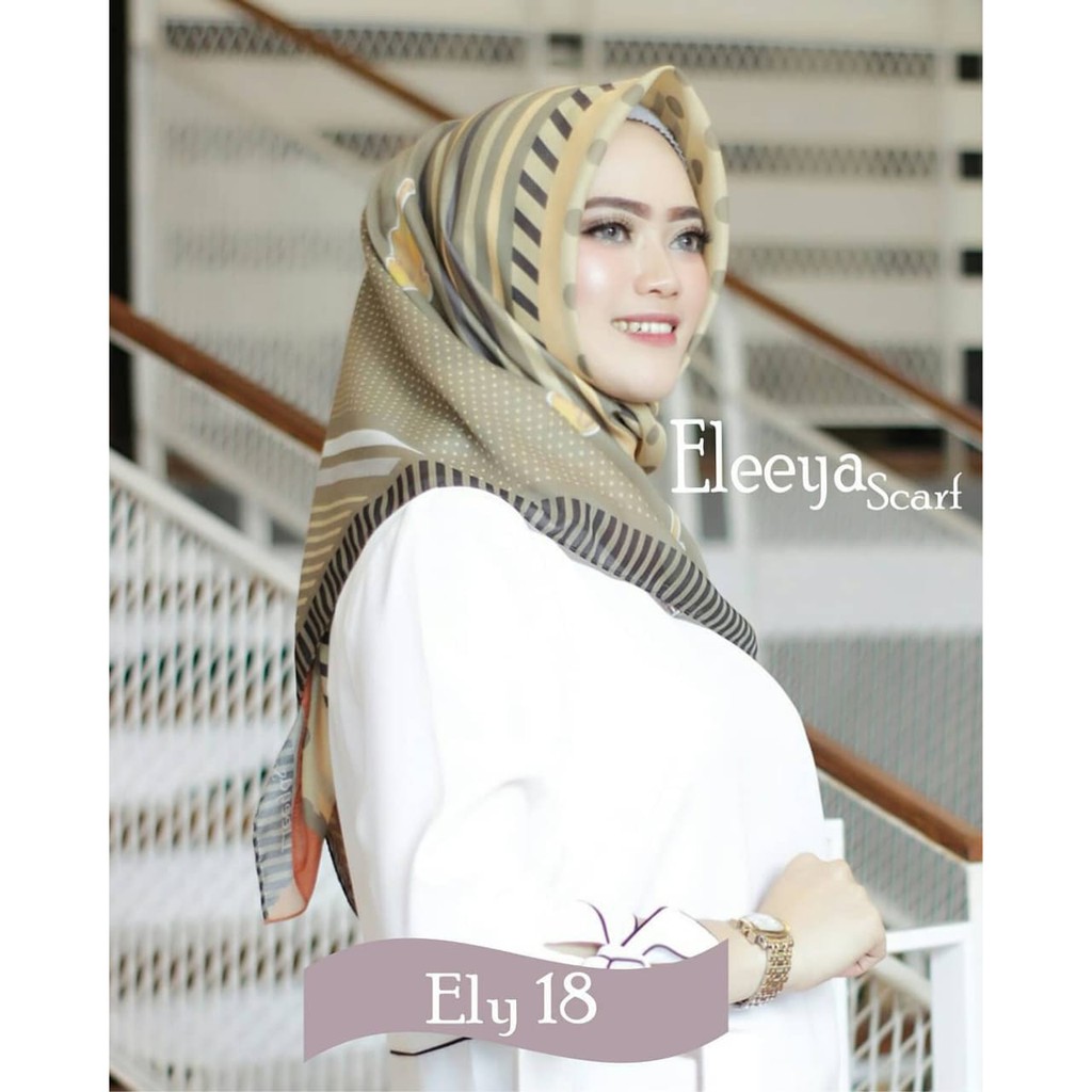 HIJAB SEGIEMPAT MOTIF ELY 18 II Eleeya Scraf