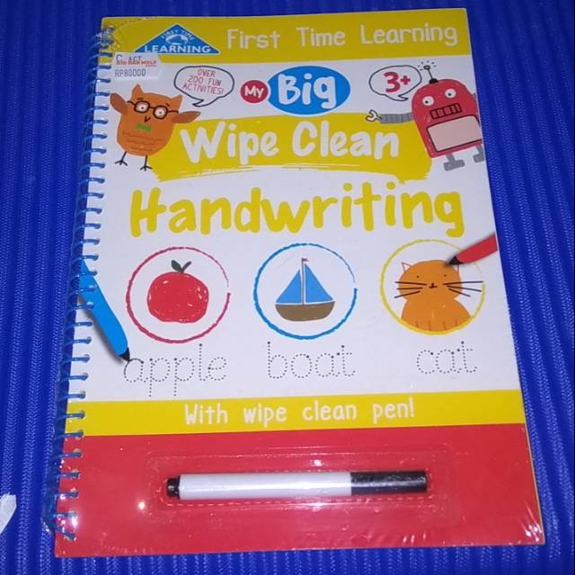 First time learning wipeclean handwriting