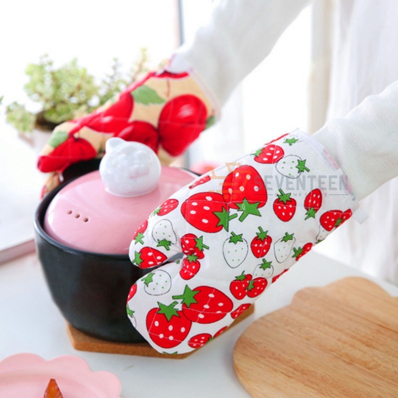 SARUNG TANGAN OVEN MOTIF SARUNG TANGAN ANTI PANAS PERALATAN DAPUR MICROWAVE OVEN GLOVES KITCHEN SET