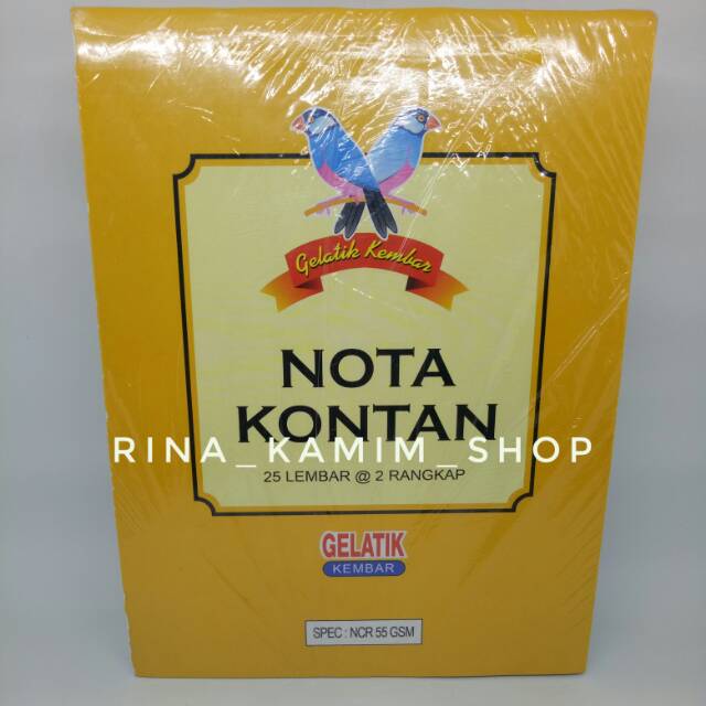 

Nota kontan/Nota pembelian/Nota pembayaran Gelatik Kembar