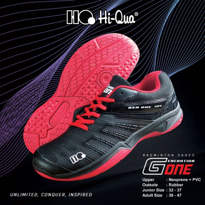 NEW Sepatu Badminton Bulutangkis HQ HiQua Hi-Qua Hi Qua G-ONE Gen