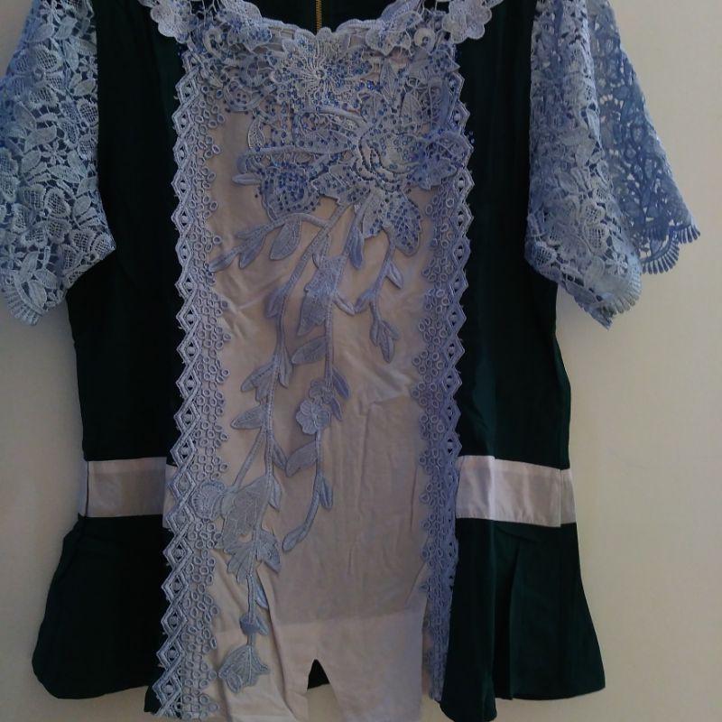 Blouse Brokat Ungu Muda