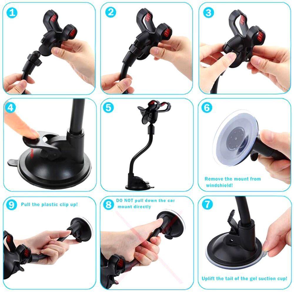 Rebuy Sucker Holder Untuk Aksesoris Ponsel Kreativitas Rotasi 360derajat Phone Sucker Adjustable Braket Ponsel Mobil