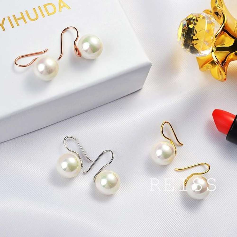 Mode Korea 1 Pasang Anting Pejantan Telinga Kristal Mutiara Wanita Elegan