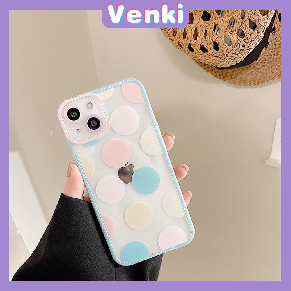 Soft Case Silikon Motif Polkadot Pink Untuk iPhone 13 Pro Max 12 Pro Max 11 7 Plus