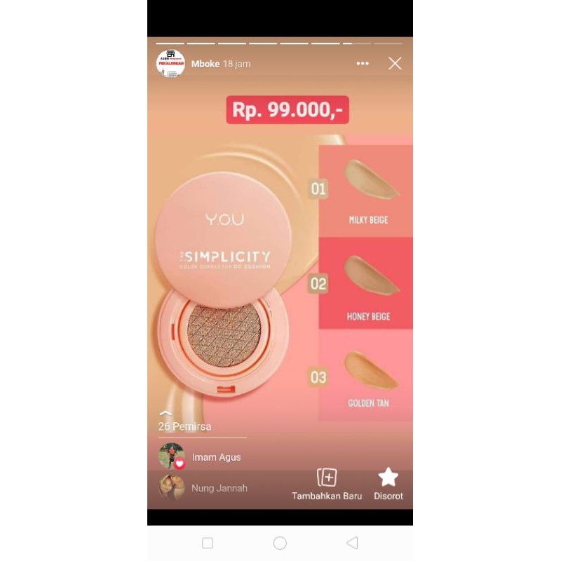 BEDAK BASAH CC CHUSION Y.O.U