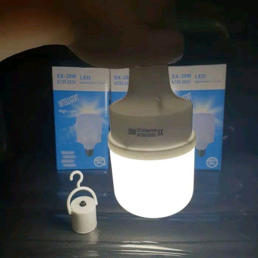 Lampu Bohlam LED Emergency 28 Watt - Lampu Darurat Saat Mati Lampu 28 Watt Putih - Lampu Disentuh Pegang Nyala