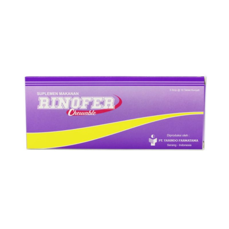 rinofer chewable suplemen penambah darah 30tablet 30's 30 tablet / box sangobion