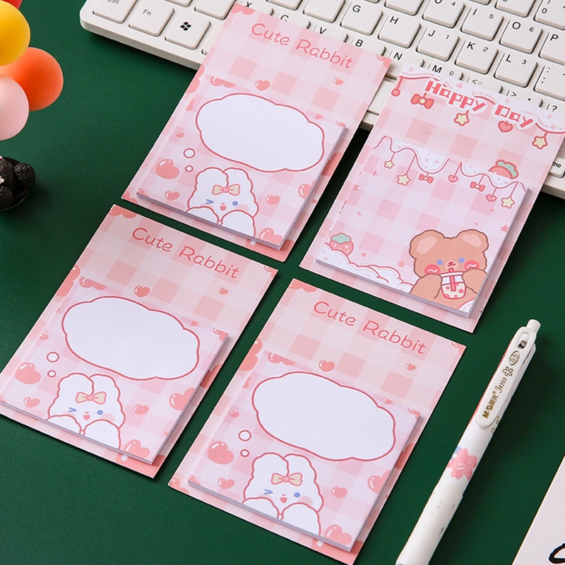 30 Lembar Sticky Notes Motif Kartun Gaya Korea