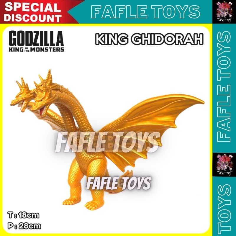 KING GHIDORAH Action Figure Godzilla Kaiju Miniatur Mainan Gidorah / Figure King Ghidorah Godzilla 2