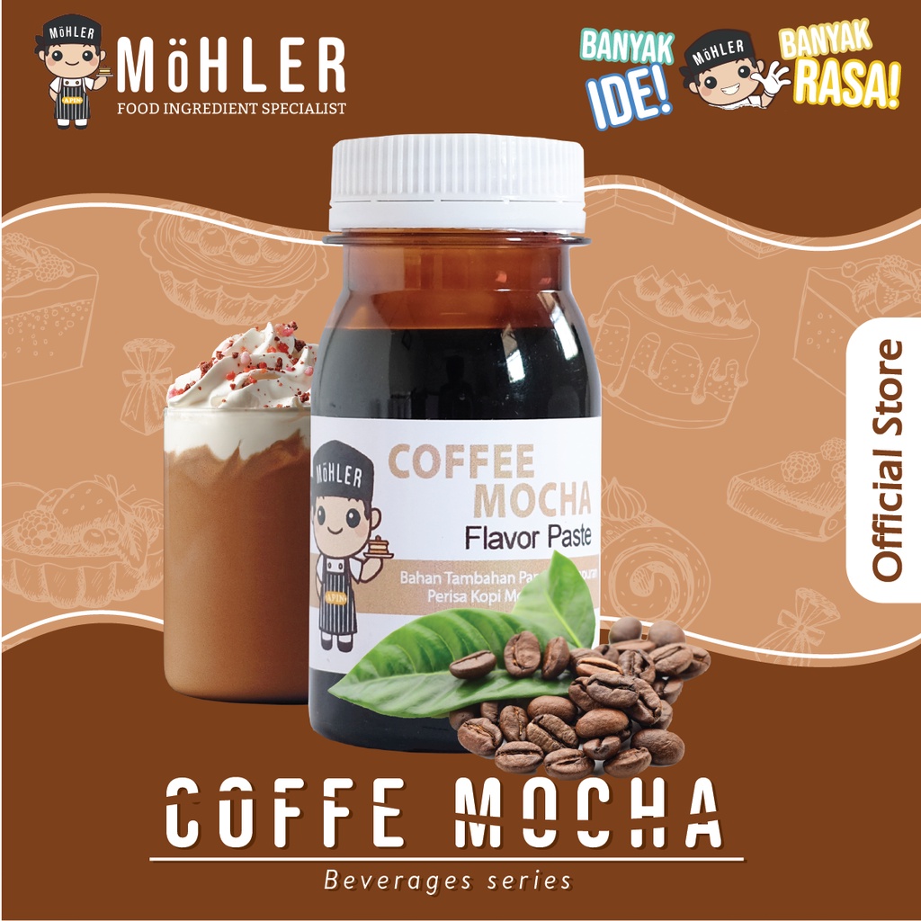 MOHLER Pasta perisa pewarna KOPI MOKA / COFFEE MOCHA (KLIK KOMBO HEMAT UNTUK BELI 1 GRATIS 1)