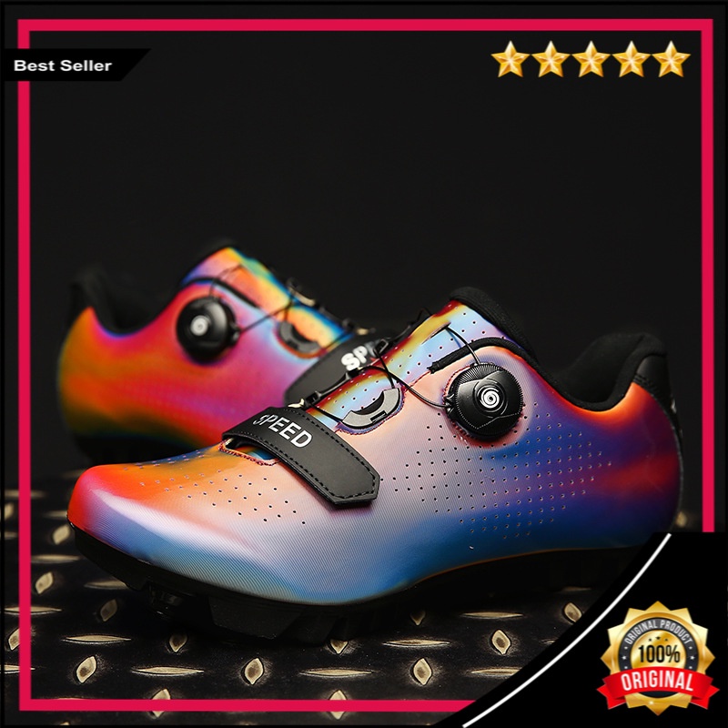 2020    Tanpa Kunci Sepeda Jalan Warna Pelangi Naik Sepatu Pria  Wanita  Reflektif Mountain sepeda