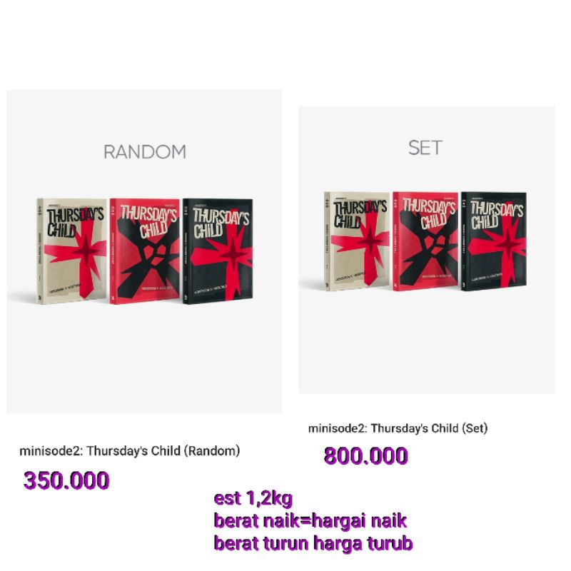 SHARING MINISODE 2: THURSDAY'S: CHILD album TXT