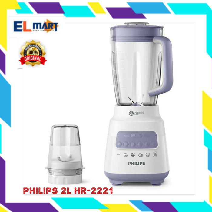 PHILIPS blender plastik 2L HR 2221 problend es batu HR2221 ori