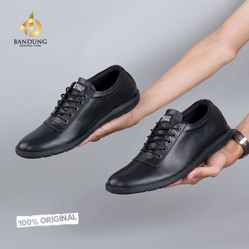 ORIGINAL - Oxford FULL BLACK Terbaru | Sepatu Formal Pria Pantofel Hitam Kulit Stylish Premium | Sepatu Distro Mils Premium Exclusive Modern | Sepatu Casual Santai Kerja Kantor Series Street