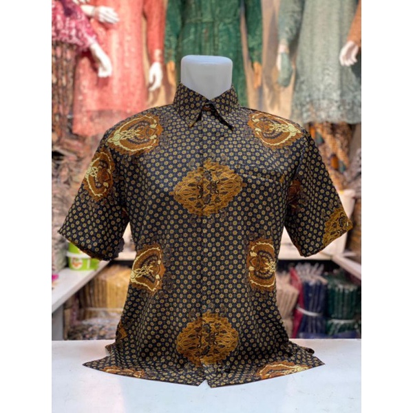 COD//KEMEJA BATIK//KEMEJA BATIK LENGAN PENDEK//KEMEJA BATIK COUPLE GOLD//TERLARIS