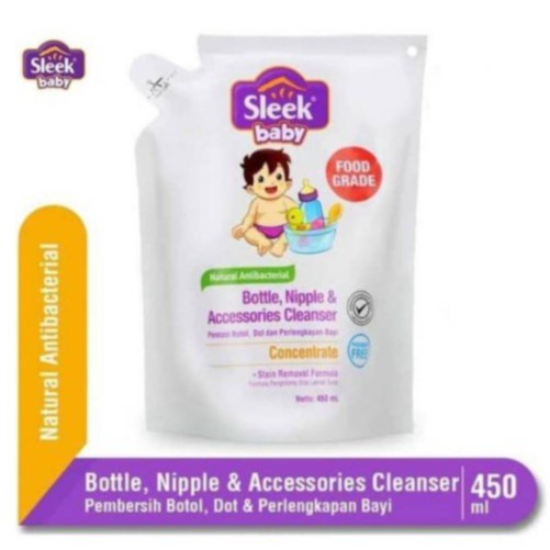 Sleek Baby Bottle, Nipple &amp; Accesories Cleanser 450 ml Sabun Deterjen Baju Botol Bayi