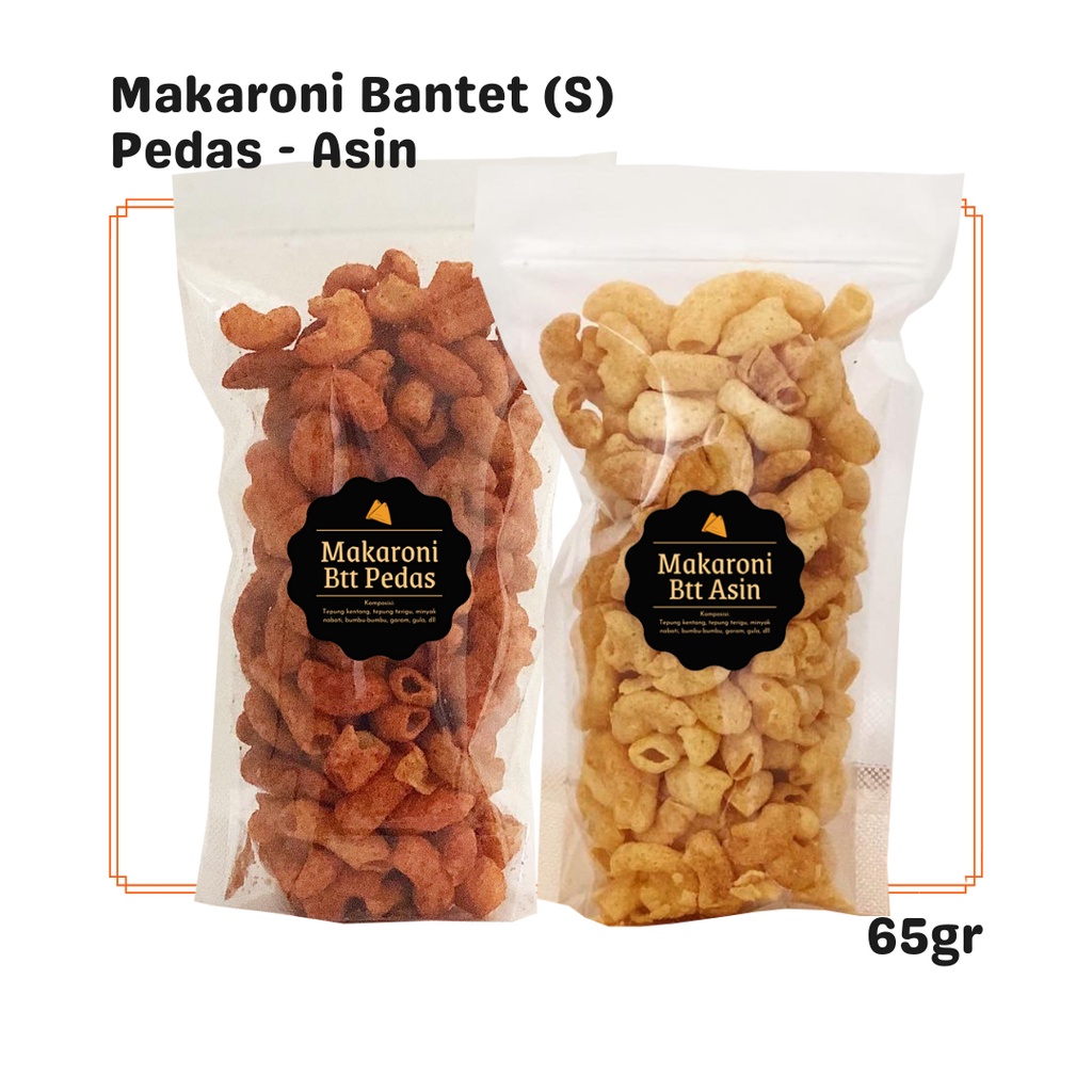 

Snack Makaroni Bantet Pedas / Asin (S) 60gr / Snack Cemilan / Camilan Enak Gurih