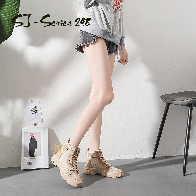 [MONA] Sepatu Sneakers Boots Wanita Casual Kualitas Import Premium - 248