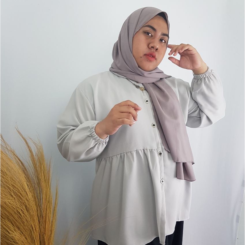 PAKAIAN BLOUSE / BLUS VANESSA MUSLIM WANITA ATASAN JUMBO BIG SIZE OVERSIZE KEKINIAN TERBARU