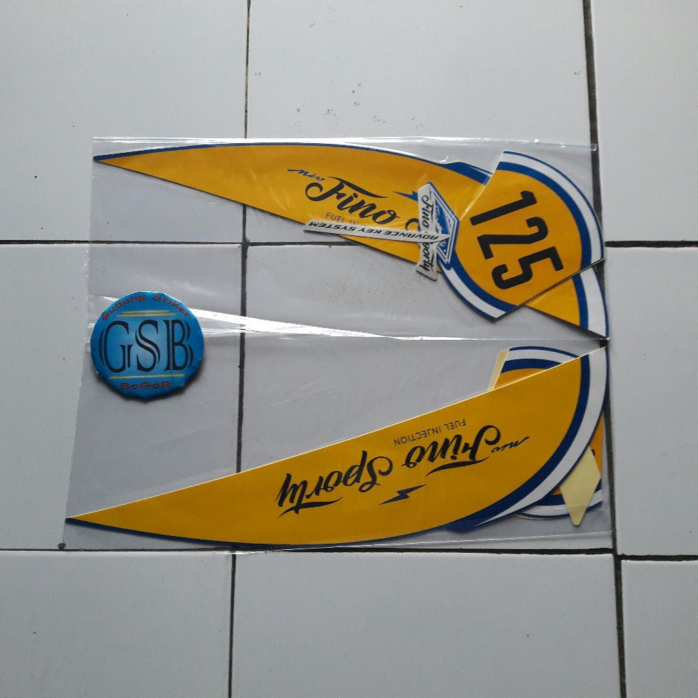 Variasi Striping Stiker Motor Yamaha Fino Sporty 125 2018 Biru