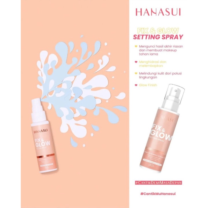 Hanasui Fix &amp; Glow Setting Spray - 60ml