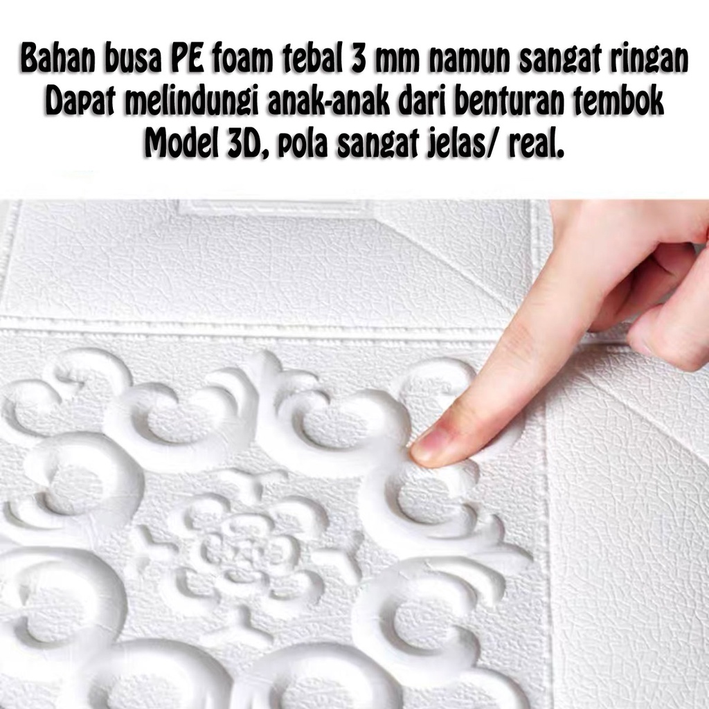 Joyful Home Interior-Wallpaper Dinding FOAM Timbul 3D Bata 70 x 35 cm-2