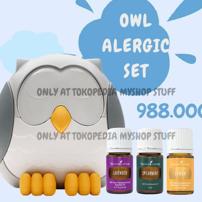 Feather Owl Diffuser Alergic Set Young Living Essential Oil Yl Ylo Yle Selarida8