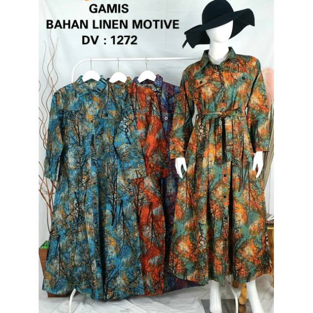 Gamis linen motif